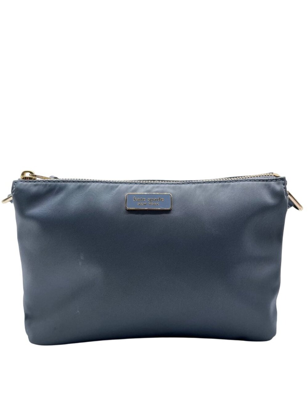 Kate Spade Blue Nylon Dawn Triple Gusset Crossbody Bag